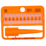 Kroužky E-Z Split Ring číselné, průměr 6mm/ oranžové 11-20